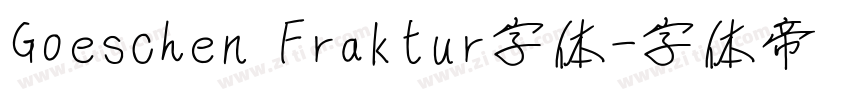 Goeschen Fraktur字体字体转换